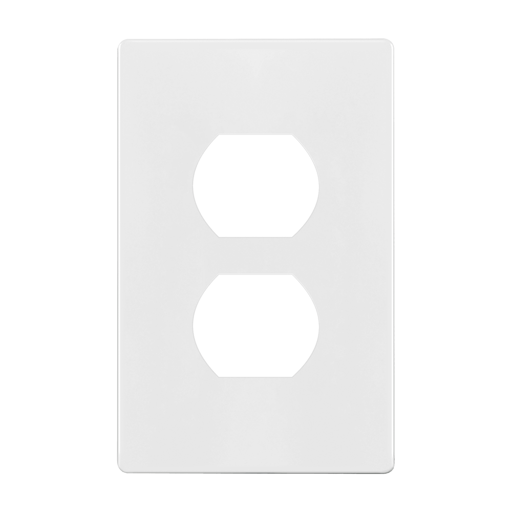 Screwless Duplex Receptacle One-Gang Wall Plate