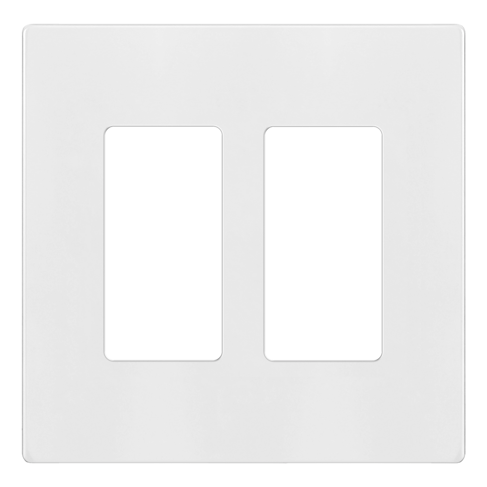 Matte Finish Screwless Decorator/GFCI Two-Gang Wall Plate Mid-Size