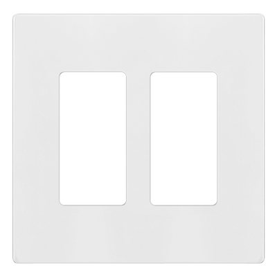 Matte Finish Screwless Decorator/GFCI Two-Gang Wall Plate Mid-Size