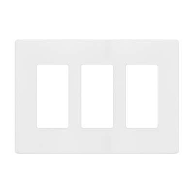 Screwless Decorator/GFCI Three-Gang Wall Plate