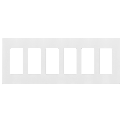 Screwless Decorator/GFCI Six-Gang Wall Plate