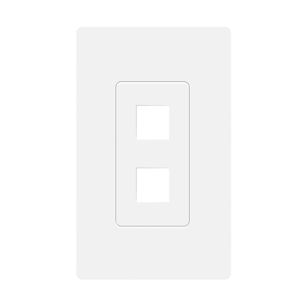 Screwless Keystone Wall Plate, 2 Port