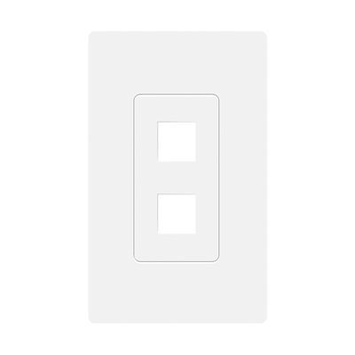 Screwless Keystone Wall Plate, 2 Port