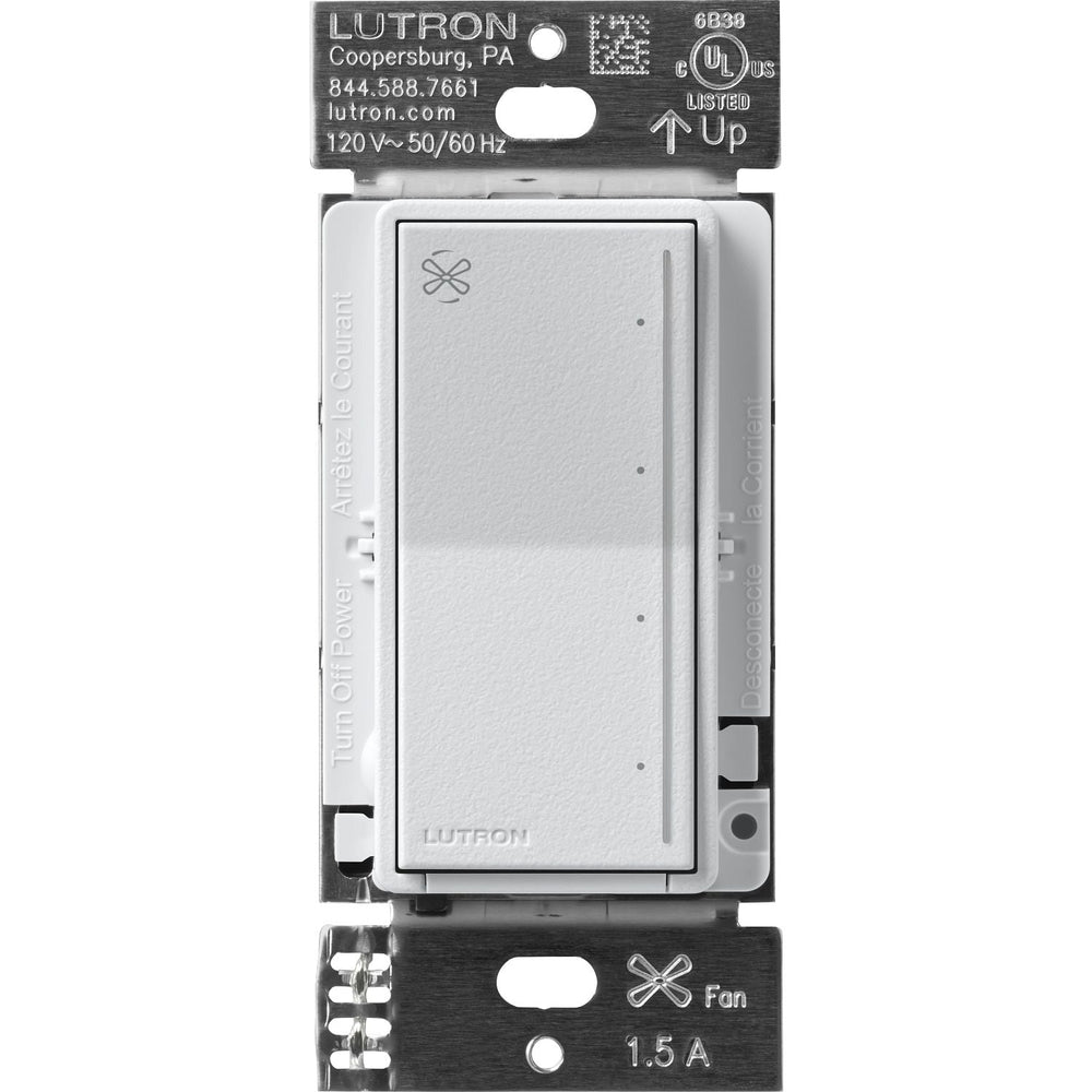 Lutron Sunnata Touch Fan Control, 4-Speed, 1.5A Paddle Fan, AC Motor, Single Pole, Neutral Required, 120V, ST-FSQN-MI, Mist