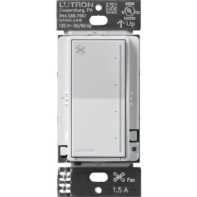 Lutron Sunnata Touch Fan Control, 4-Speed, 1.5A Paddle Fan, AC Motor, Single Pole, Neutral Required, 120V, ST-FSQN-MI, Mist