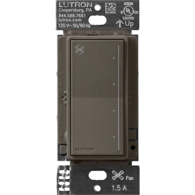 Lutron Sunnata Touch Fan Control, 4-Speed, 1.5A Paddle Fan, AC Motor, Single Pole, Neutral Required, 120V, ST-FSQN-TF, Truffle