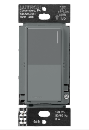 Lutron Sunnata Companion Switch, Multi-Location Switching, Only For Use With Sunnata 6A On/Off Switch, (ST-6ANS), ST-RS-SL, Slate