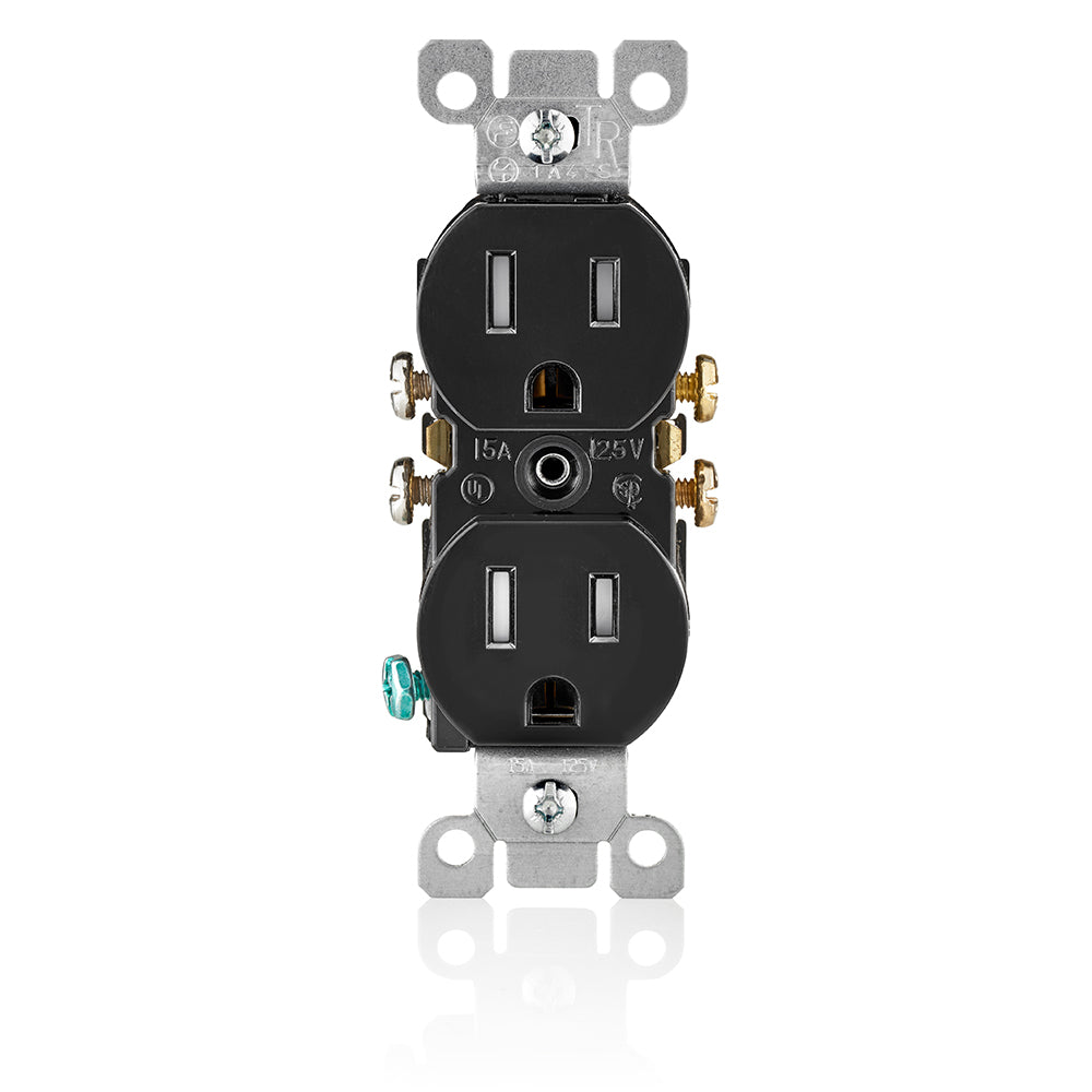 Leviton T5320-E 15 Amp, 125 Volt, NEMA: 5-15R, Pole: 2, 3-Wire, Tamper-Resistant, Duplex Receptacle/Outlet, Straight