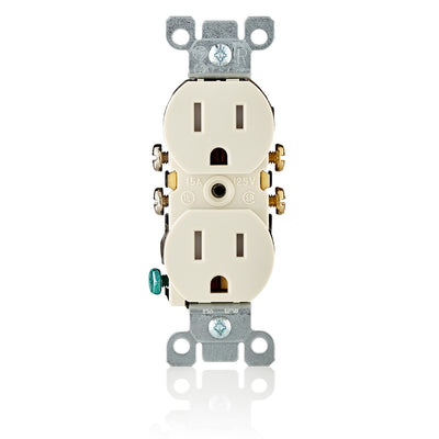 Leviton T5320-T 15 Amp, 125 Volt, NEMA: 5-15R, Pole: 2, 3-Wire, Tamper-Resistant, Duplex Receptacle/Outlet