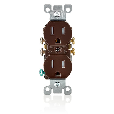 Leviton T5320 15 Amp, 125 Volt, NEMA: 5-15R, Pole: 2, 3-Wire, Tamper-Resistant, Duplex Receptacle/Outlet, Straight