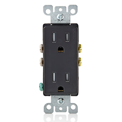 Leviton T5325-E 15 Amp, 125 Volt, NEMA: 5-15R, Pole: 2, 3-Wire, Tamper-Resistant, Decora, Duplex Receptacle/Outlet