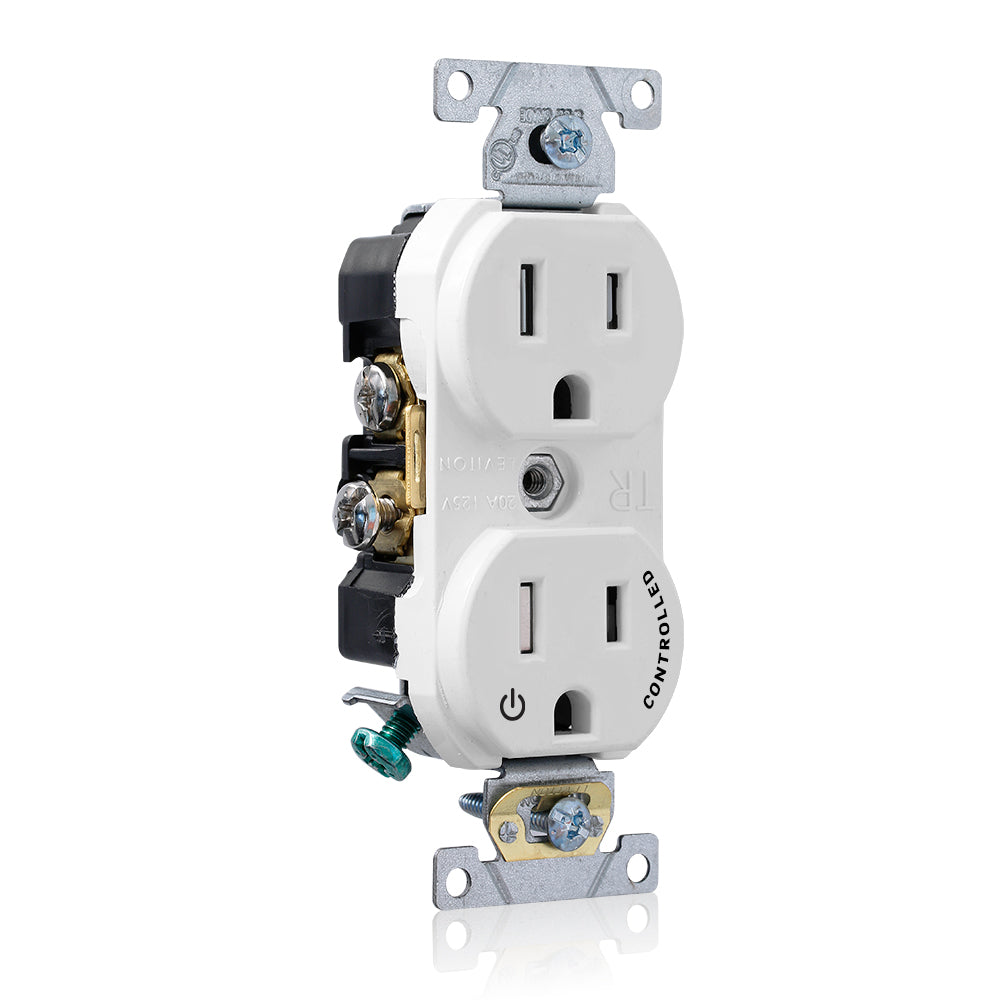 Leviton TBR15-S1W 15 A 125 VAC Tamper-Resistant Receptacle White