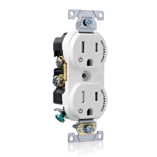 Leviton TBR15-S2W 15 A 125 VAC Tamper-Resistant Receptacle White