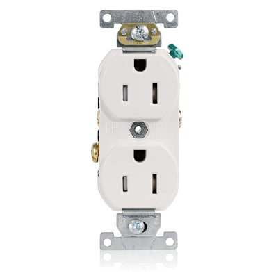 Leviton TCR15-W 15 A 125 VAC Tamper-Resistant Receptacle White