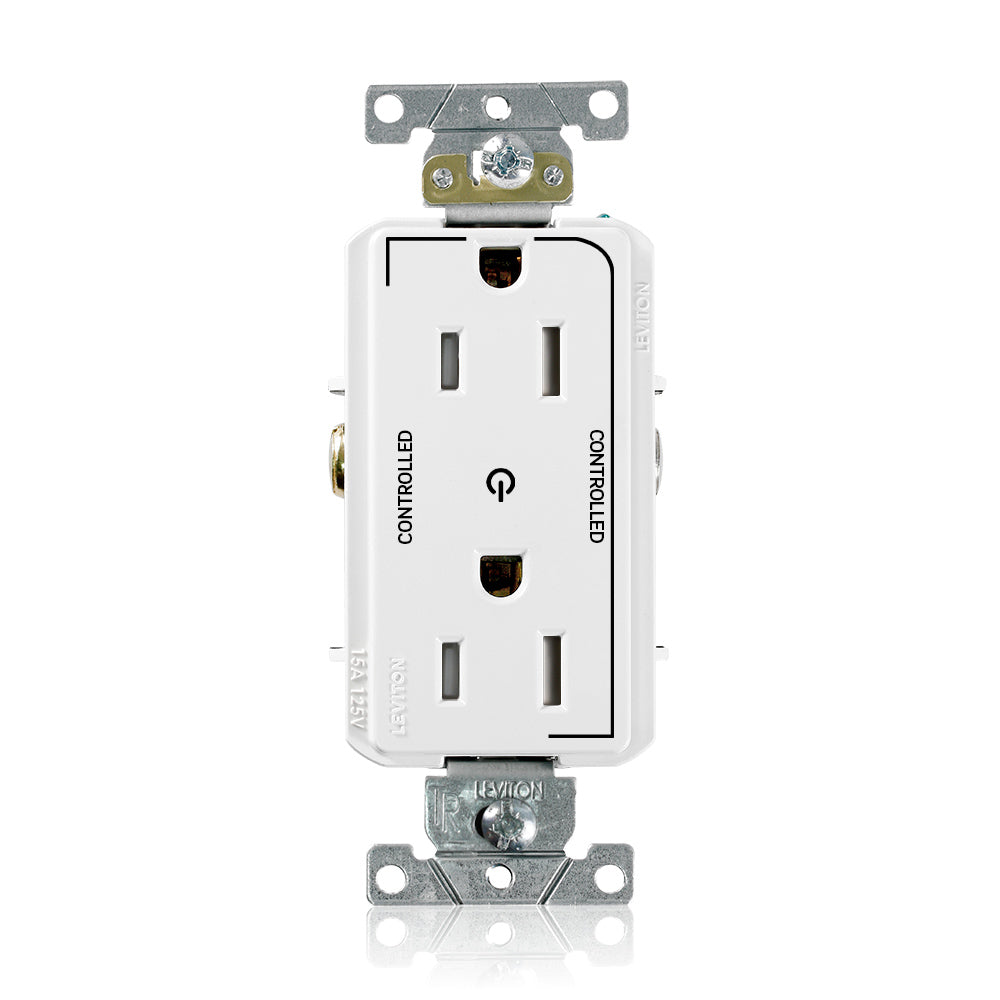 Leviton TDR15-S2W 15 A 125 VAC Tamper-Resistant Receptacle White