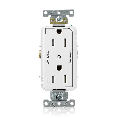 Leviton TDR15-S2W 15 A 125 VAC Tamper-Resistant Receptacle White
