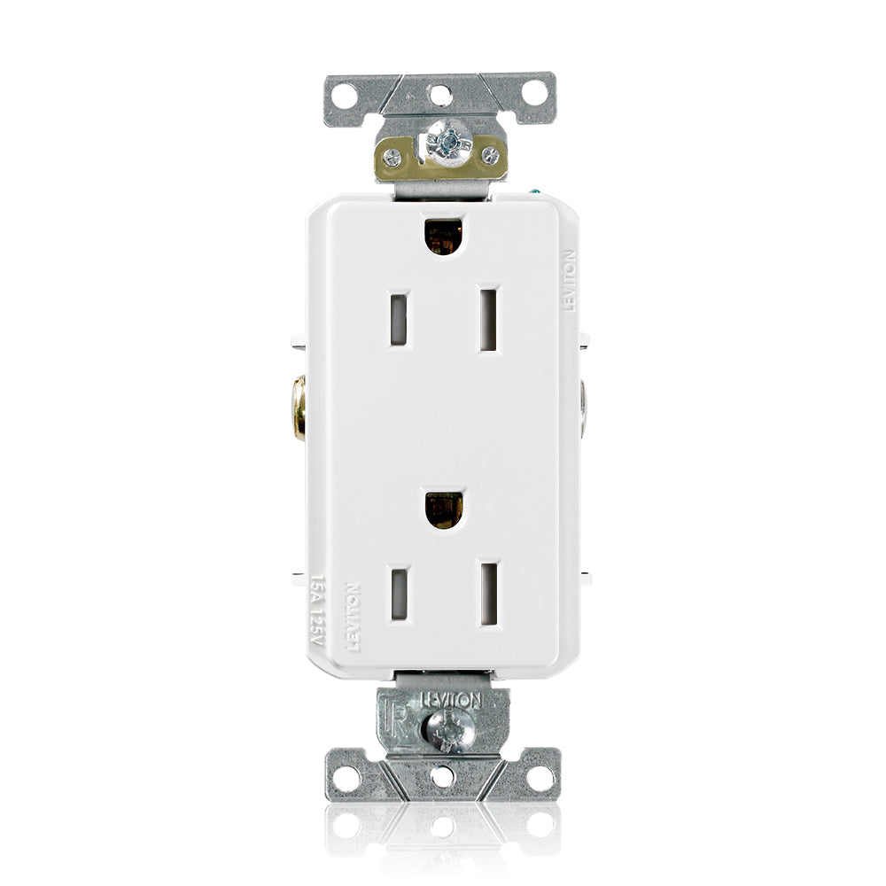 Leviton TDR15-W 15 A 125 VAC Tamper-Resistant Receptacle White