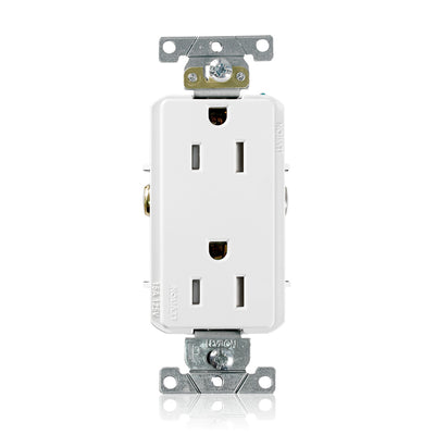 Leviton TDR15-W 15 A 125 VAC Tamper-Resistant Receptacle White