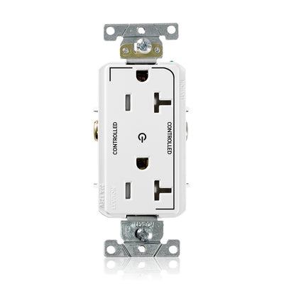 Leviton TDR20-S2W 20 A 125 VAC Tamper-Resistant Receptacle White