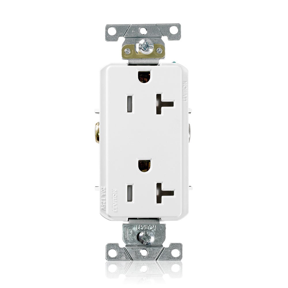 Leviton TDR20-W 20 A 125 VAC Tamper-Resistant Receptacle White