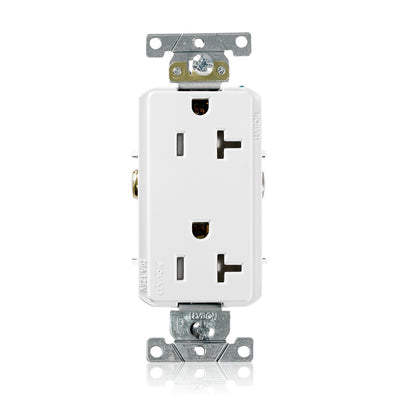 Leviton TDR20-W 20 A 125 VAC Tamper-Resistant Receptacle White