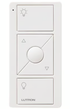Lutron 3-Button Original Pico Smart Remote, with Light Icons, UPJ2-3B-WH-L01, White, BAA Compliant