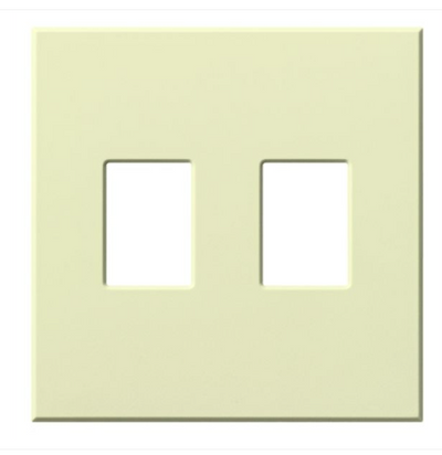 Lutron Architectural 2 Gang Wall Plate for Nova T Dimmers and Switches, Matte Finish, VWP-2-AL, Almond