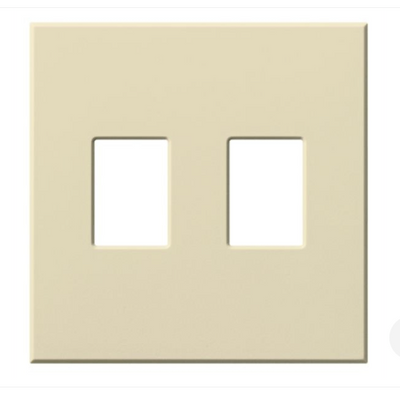 Lutron Architectural 2 Gang Wall Plate for Nova T Dimmers and Switches, Matte Finish, VWP-2-BE, Beige