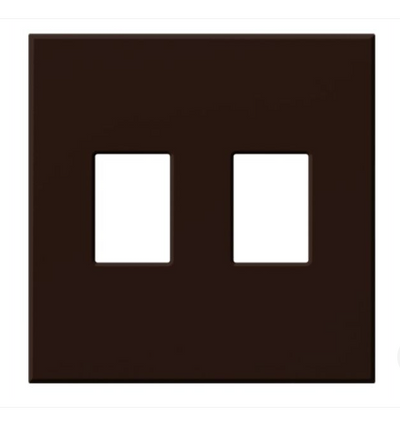 Lutron Architectural 2 Gang Wall Plate for Nova T Dimmers and Switches, Matte Finish, VWP-2-BE, BR, Brown
