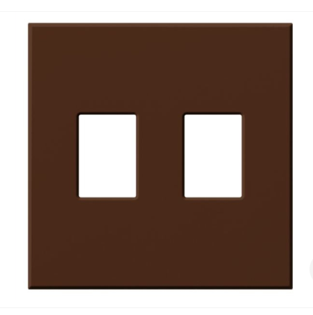 Lutron Architectural 2 Gang Wall Plate for Nova T Dimmers and Switches, Matte Finish, VWP-2-Si, Sienna