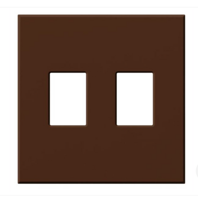 Lutron Architectural 2 Gang Wall Plate for Nova T Dimmers and Switches, Matte Finish, VWP-2-Si, Sienna