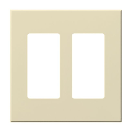 Lutron Architectural 2 Gang Wall Plate for 2 Accessories, Matte Finish, VWP-2R-BE, Beige