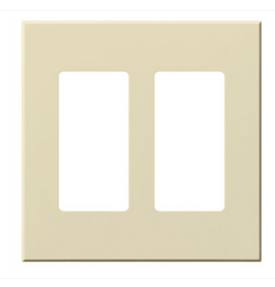 Lutron Architectural 2 Gang Wall Plate for 2 Accessories, Matte Finish, VWP-2R-BE, Beige