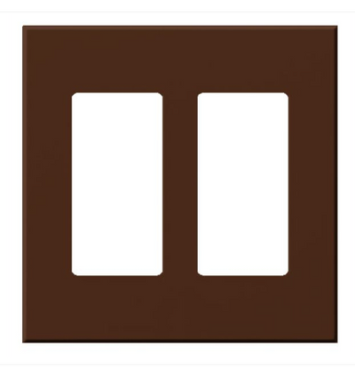 Lutron Architectural 2 Gang Wall Plate for 2 Accessories, Matte Finish, VWP-2R-Si, Sienna