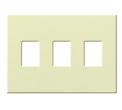 Lutron Architectural 3 Gang Wall Plate for Nova T Dimmers and Switches, Matte Finish, VWP-3-AL, Almond