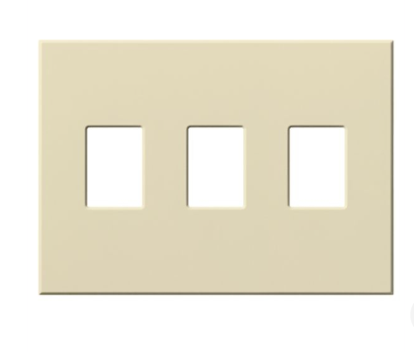 Lutron Architectural 3 Gang Wall Plate for Nova T Dimmers and Switches, Matte Finish, VWP-3-BE, Beige
