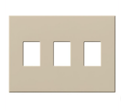 Lutron Architectural 3 Gang Wall Plate for Nova T Dimmers and Switches, Matte Finish, VWP-3-TP, Taupe