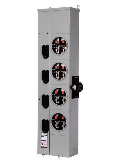 Siemens WMM42125J 120/208/240 VAC 125 Amp 3-Phase 65 kA 4-Wire 5-Jaw 4-Position Ring Meter Stack