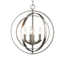 Progress 12746 P3827-126 Equinox 4-Light Foyer Pendant, Burnished Silver