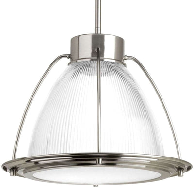 Progress Lighting P5143-0930K9 Prismatic Glass LED 1-Light Pendant, Brushed Nickel