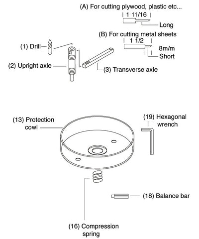 Adjustable Hole Cutter Replacement Parts