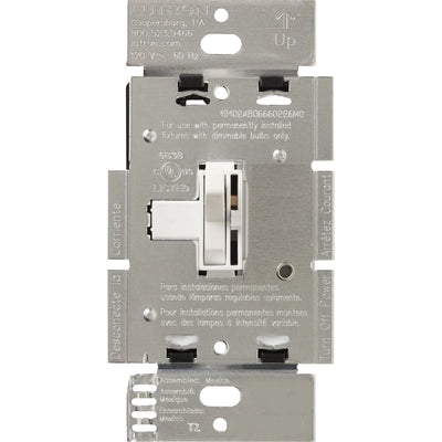 Lutron Ariadni Dimmer Switch with Locator Light, 1000W, Incandescent/Halogen Only, 120V, Single Pole/3-Way, AY-103PNL-WH, White
