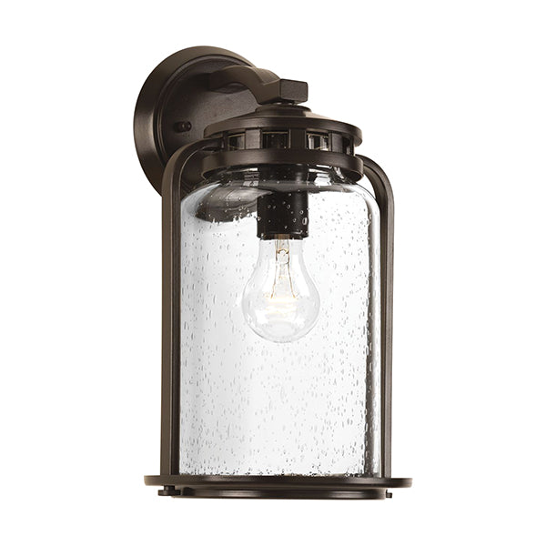 Progress Lighting P6050-20 Botta 1-Light 10-1/2 in Outdoor Wall Lantern, Antique Bronze