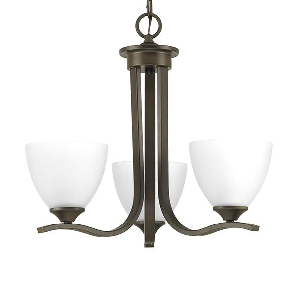 Progress Lighting P400062-020 Laird 3-Light Chandelier Ceiling Light, Antique Bronze