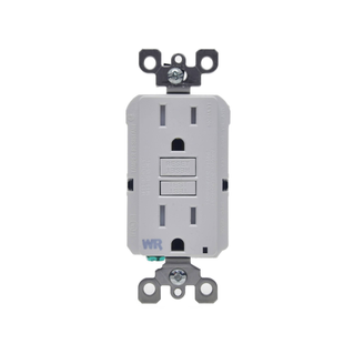 Leviton GFTR2-W 20 Amp, 125 Volt Receptacle/Outlet, 20 Amp Feed-Through, Tamper-Resistant, Self-test SmartlockPro
