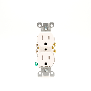 Leviton T5320-W 15 Amp, 125 Volt, NEMA: 5-15R, Pole: 2, 3-Wire, Tamper-Resistant, Duplex Receptacle/Outlet, Straight