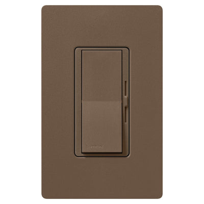 Lutron Diva 0-10V Dimmer Switch, 8A, 50mA Sink, Single-Pole/3-Way, No Neutral Required, 120V, DVSCSTV-EP, Espresso