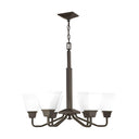 Progress 20406 P400119-020 Clifton Heights 6-Light Chandelier Ceiling Light, Antique Bronze