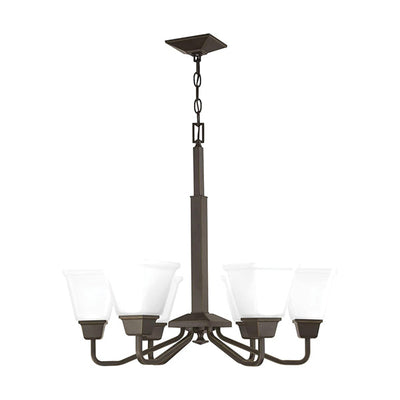 Progress Lighting P400119-020 Clifton Heights 6-Light Chandelier Ceiling Light, Antique Bronze