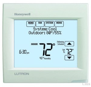 Lutron Wireless Thermostat, Powered by Honeywell, Works with the Lutron App (Caseta/RA2 Select/RA3), L-HWLV2-WIFI, White